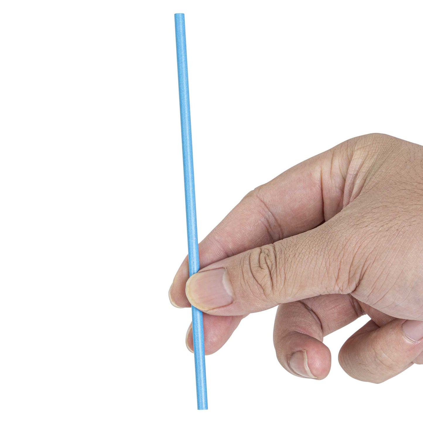 Pastry Tek Sky Blue Paper Cake Pop and Lollipop Stick - Biodegradable - 6" x 5/32" - 100 count box