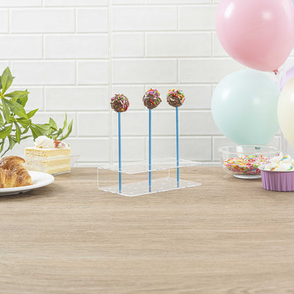 Pastry Tek Sky Blue Paper Cake Pop and Lollipop Stick - Biodegradable - 6" x 5/32" - 100 count box