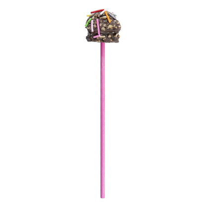 Pastry Tek Pink Paper Cake Pop and Lollipop Stick - Biodegradable - 6" x 5/32" - 100 count box