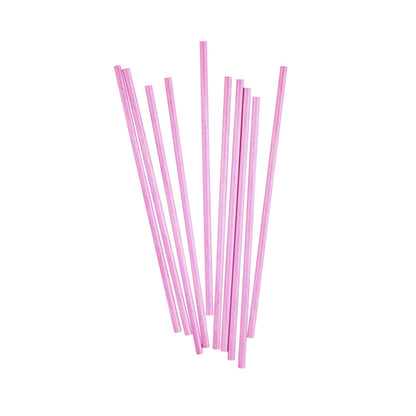 Pastry Tek Pink Paper Cake Pop and Lollipop Stick - Biodegradable - 6" x 5/32" - 100 count box