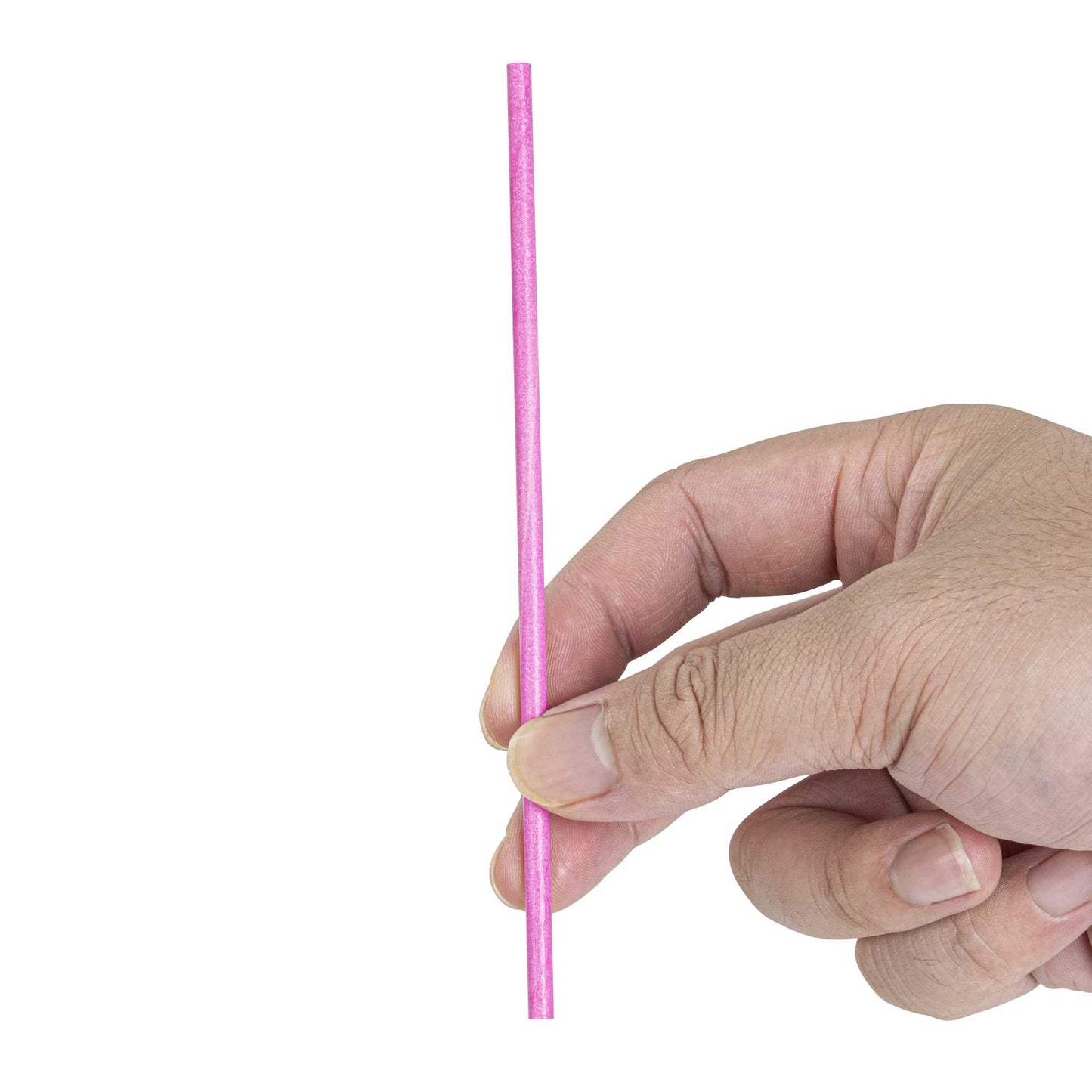 Pastry Tek Pink Paper Cake Pop and Lollipop Stick - Biodegradable - 6" x 5/32" - 100 count box