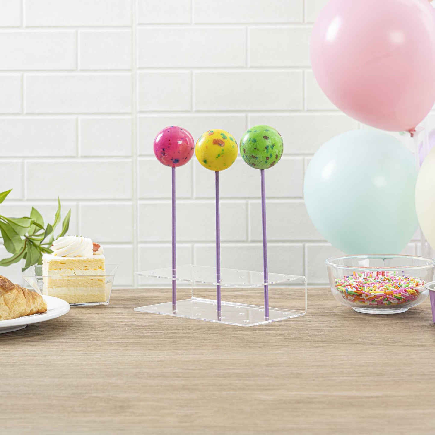 Pastry Tek Purple Paper Cake Pop and Lollipop Stick - Biodegradable - 6" x 5/32" - 100 count box