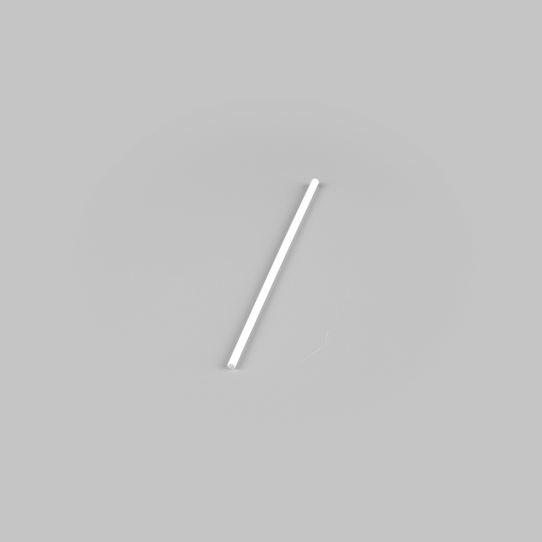 Pastry Tek White Paper Coffee Stirrer and Lollipop Stick - Biodegradable - 6" x 5/32" - 100 count box