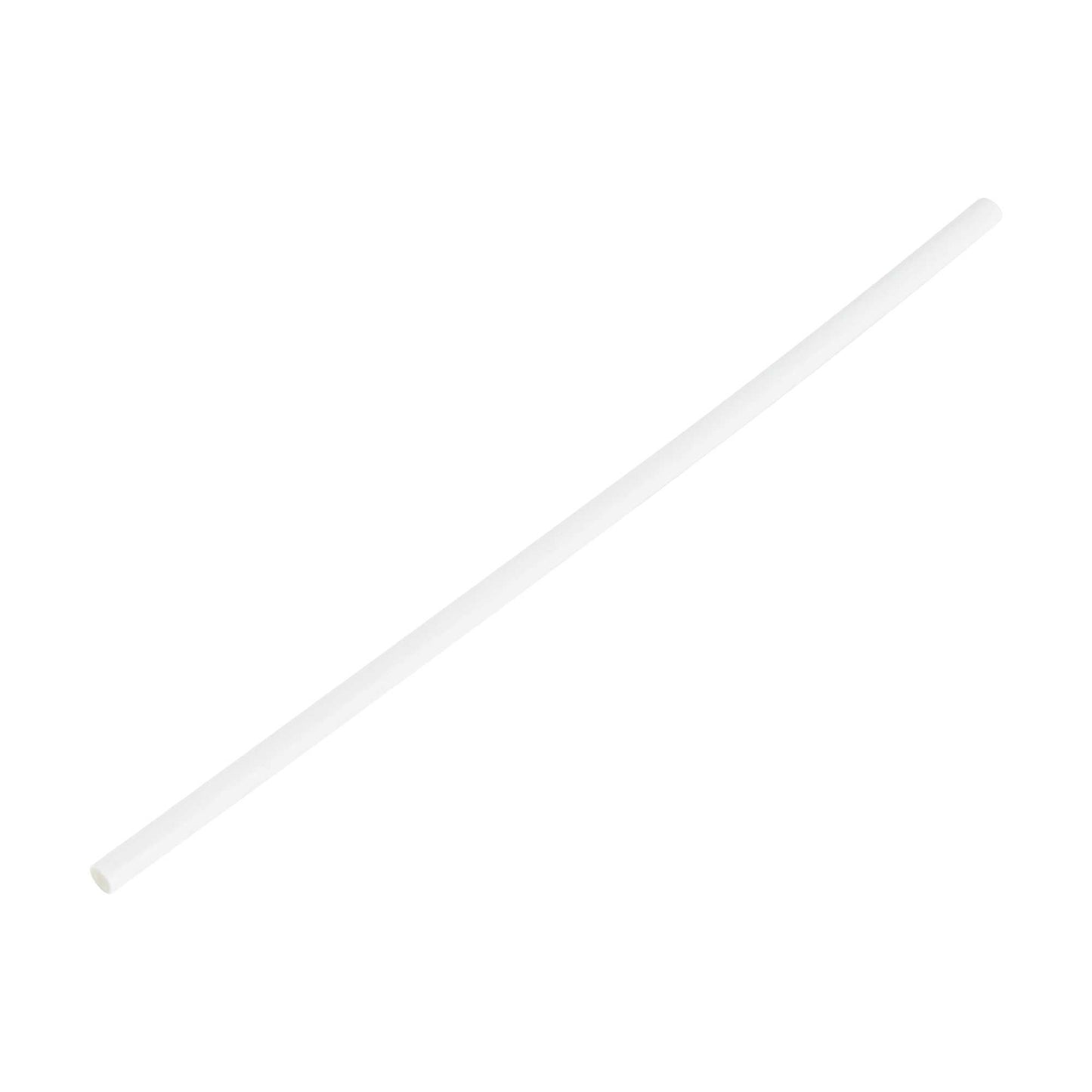 Pastry Tek White Paper Coffee Stirrer and Lollipop Stick - Biodegradable - 6" x 5/32" - 100 count box