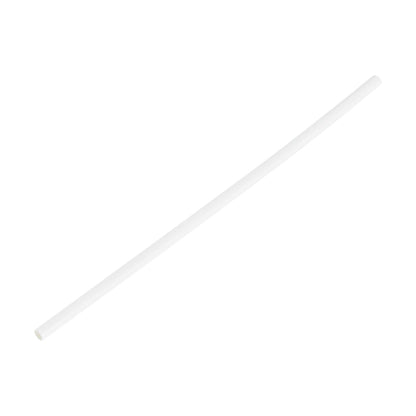 Pastry Tek White Paper Coffee Stirrer and Lollipop Stick - Biodegradable - 6" x 5/32" - 100 count box