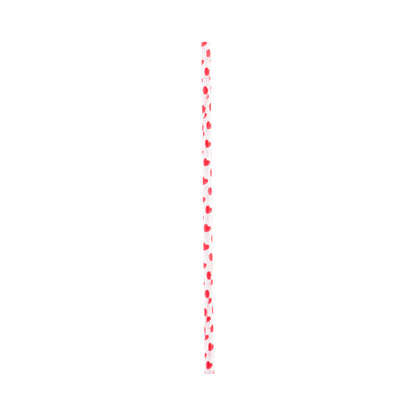 Pastry Tek Red Hearts Paper Cake Pop and Lollipop Stick - Biodegradable - 6" x 5/32" - 100 count box