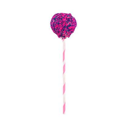 Pastry Tek Pink Paper Cake Pop and Lollipop Stick - Spirals, Biodegradable - 6" x 5/32" - 100 count box