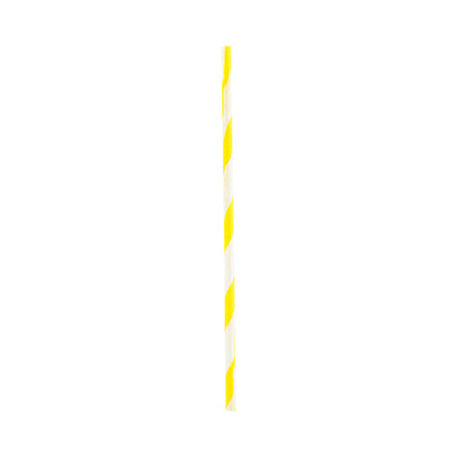 Pastry Tek Yellow Paper Cake Pop and Lollipop Stick - Spirals, Biodegradable -6" x 5/32" - 100 count box