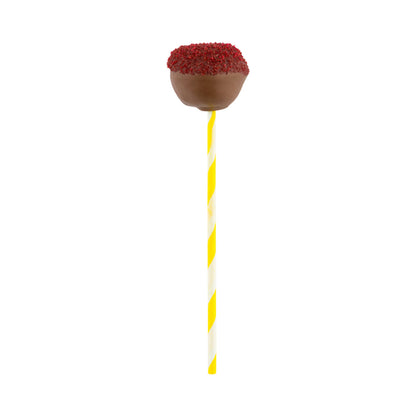 Pastry Tek Yellow Paper Cake Pop and Lollipop Stick - Spirals, Biodegradable -6" x 5/32" - 100 count box