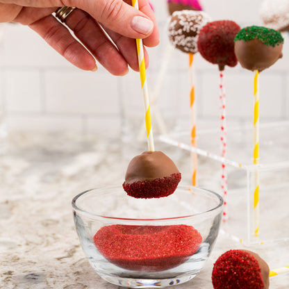 Pastry Tek Yellow Paper Cake Pop and Lollipop Stick - Spirals, Biodegradable -6" x 5/32" - 100 count box
