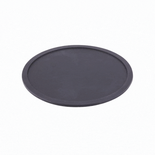 Bar Lux Black Silicone Coaster - Non-Slip - 4" x 4" x 1/4" - 6 count box