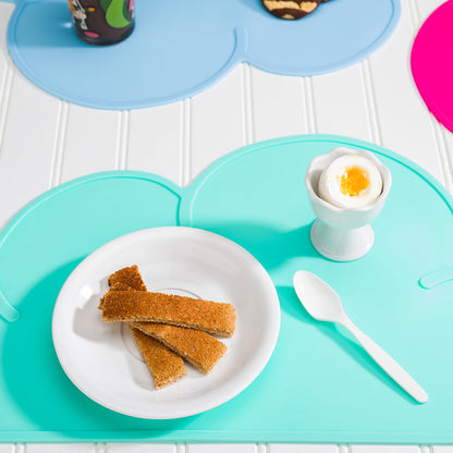 RW Kids Teal Silicone Cloud Placemat - Non-Slip - 18 3/4" x 10 1/2" - 1 count box