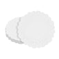 Pastry Tek Round White Paper Doilies - Lace - 4" x 4" - 100 count box