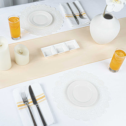 Pastry Tek Round White Paper Doilies - Lace - 12" x 12" - 100 count box