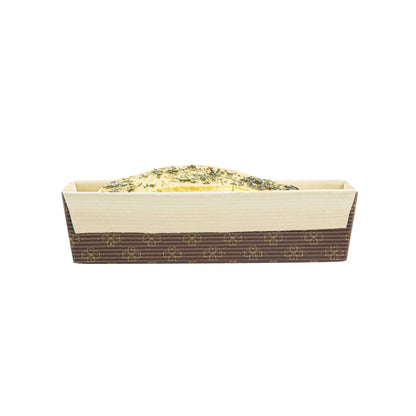 Panificio 18 oz Kraft Paper Baking Loaf Pan - Greaseproof, Rippled - 7 3/4" x 3 1/4" x 2" - 10 count box