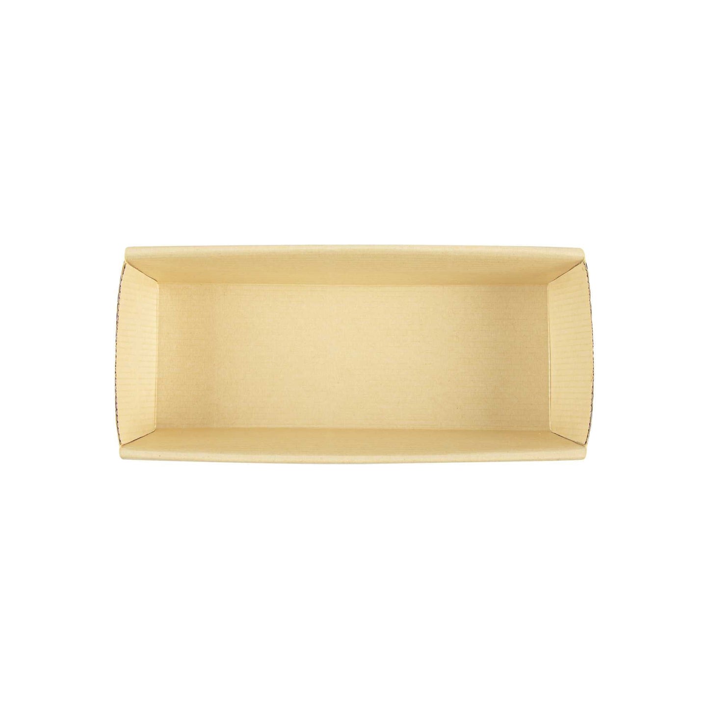 Panificio 18 oz Kraft Paper Baking Loaf Pan - Greaseproof, Rippled - 7 3/4" x 3 1/4" x 2" - 10 count box