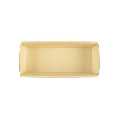 Panificio 18 oz Kraft Paper Baking Loaf Pan - Greaseproof, Rippled - 7 3/4" x 3 1/4" x 2" - 10 count box