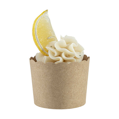Panificio 6 oz Kraft Paper Classic Baking Cup - Scalloped - 2 3/4" x 2 3/4" x 2 1/4" - 200 count box