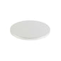 Pastry Tek Round Metallic Silver Cardboard Cake Drum Board - Covered Edge - 8" x 8" x 1/2" - 1 count box