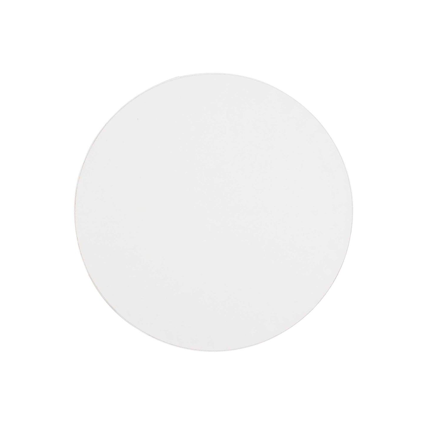 Pastry Tek Round White Cardboard Cake Drum Board - Covered Edge - 8" x 8" x 1/2" - 1 count box
