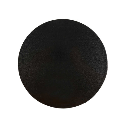 Pastry Tek Round Black Cardboard Cake Drum Board - Covered Edge - 10" x 10" x 1/2" - 1 count box