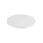 Pastry Tek Round Metallic Silver Cardboard Cake Drum Board - Covered Edge - 10" x 10" x 1/2" - 1 count box