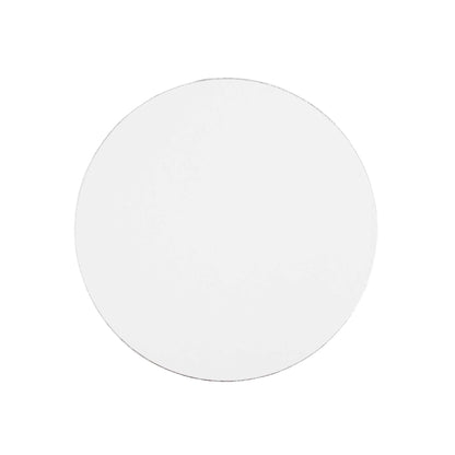 Pastry Tek Round Metallic Silver Cardboard Cake Drum Board - Covered Edge - 10" x 10" x 1/2" - 1 count box