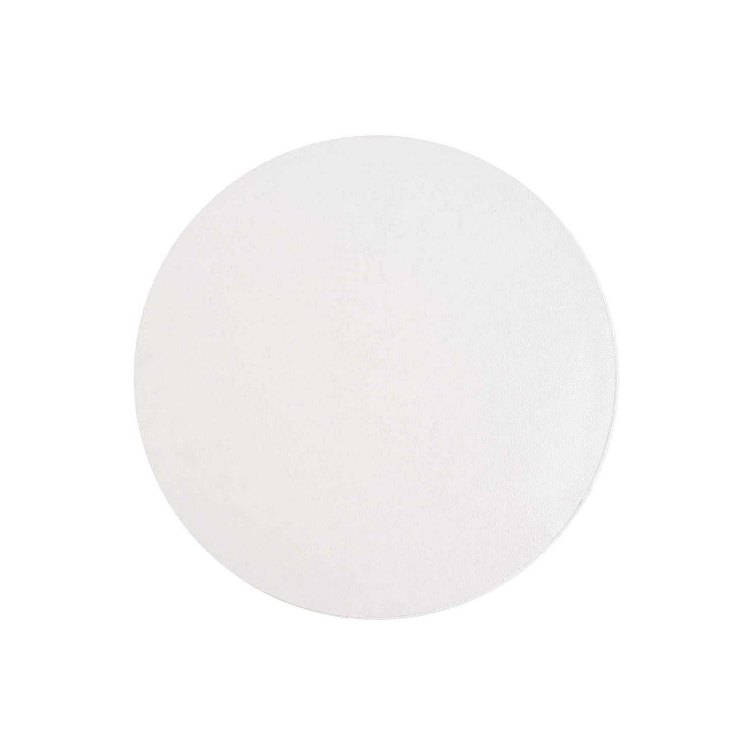Pastry Tek Round White Cardboard Cake Drum Board - Covered Edge - 10" x 10" x 1/2" - 1 count box