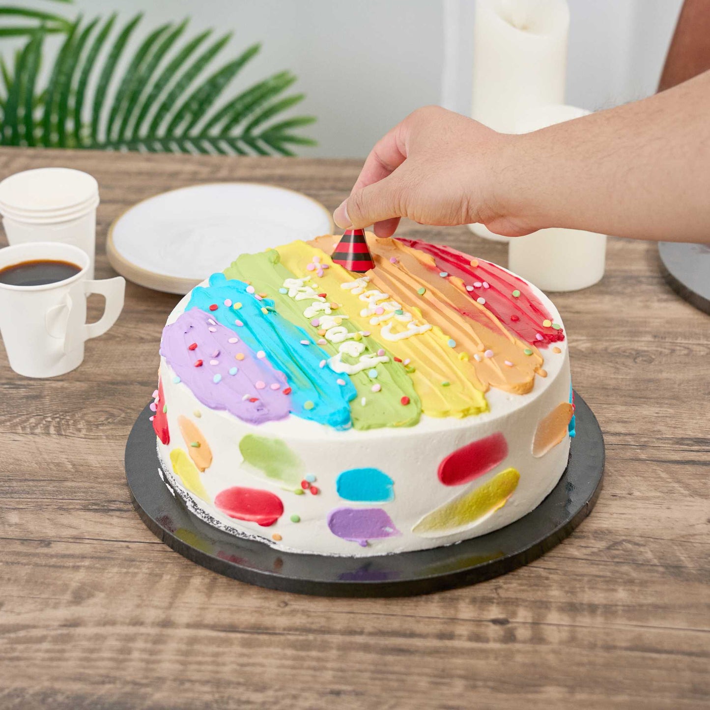 Pastry Tek Round Black Cardboard Cake Drum Board - Covered Edge - 12" x 12" x 1/2" - 1 count box