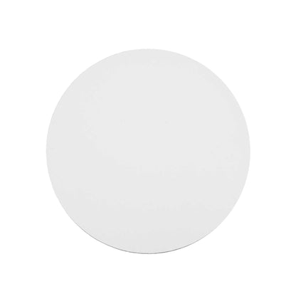 Pastry Tek Round Metallic Silver Cardboard Cake Drum Board - Covered Edge - 12" x 12" x 1/2" - 1 count box
