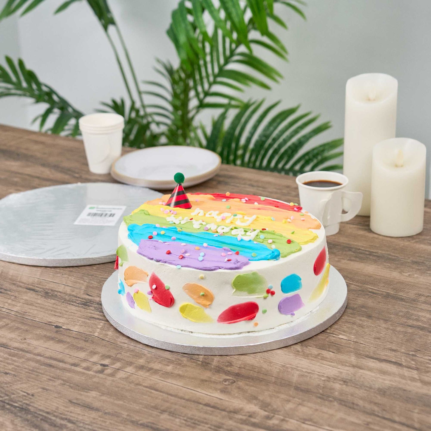 Pastry Tek Round Metallic Silver Cardboard Cake Drum Board - Covered Edge - 12" x 12" x 1/2" - 1 count box