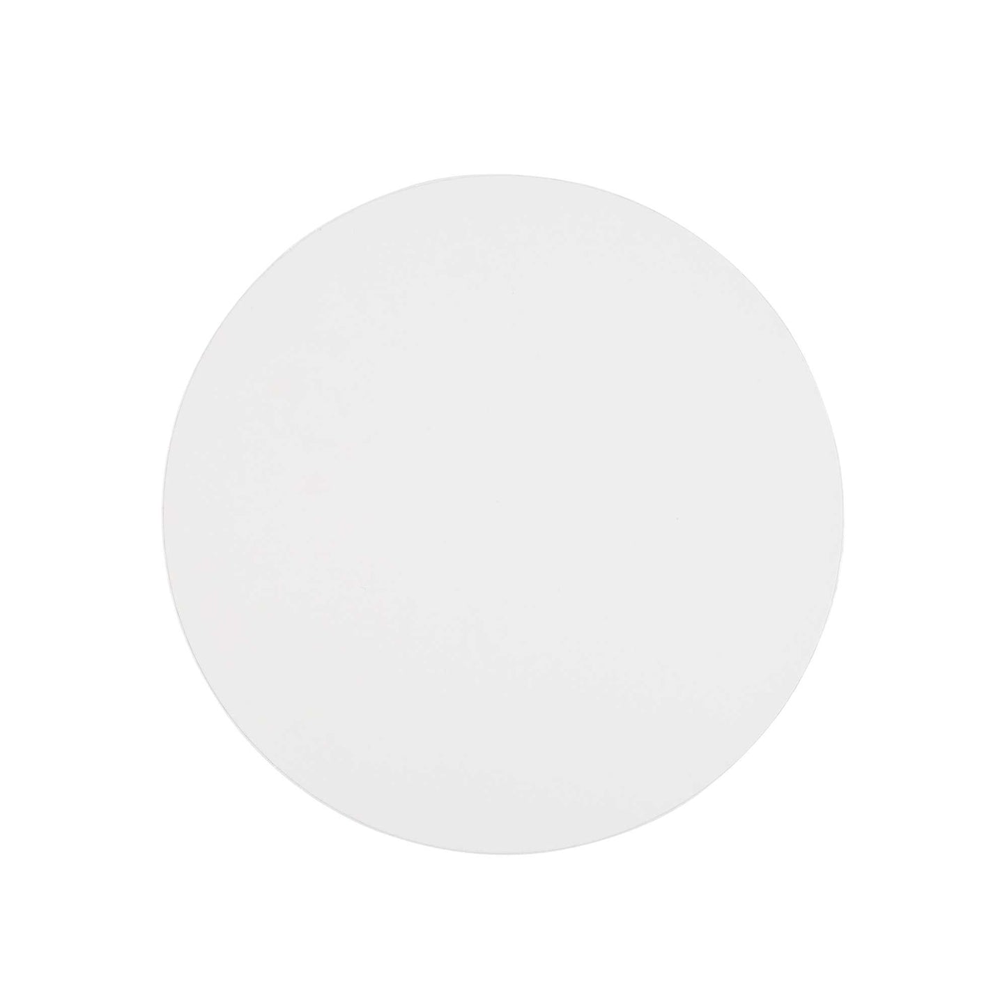 Pastry Tek Round White Cardboard Cake Drum Board - Covered Edge - 12" x 12" x 1/2" - 1 count box