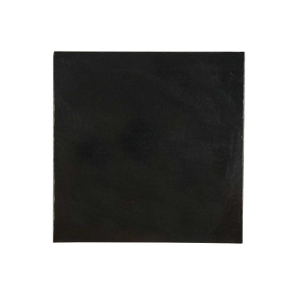 Pastry Tek Square Black Cardboard Cake Drum Board - Covered Edge - 8" x 8" x 1/2" - 1 count box