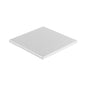 Pastry Tek Square Metallic Silver Cardboard Cake Drum Board - Covered Edge - 8" x 8" x 1/2" - 1 count box
