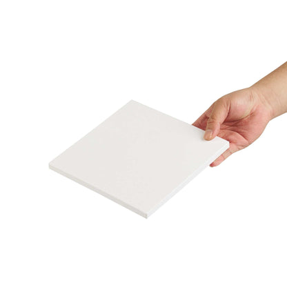 Pastry Tek Square White Cardboard Cake Drum Board - Covered Edge - 8" x 8" x 1/2" - 1 count box