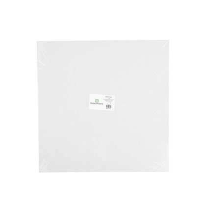Pastry Tek Square White Cardboard Cake Drum Board - Covered Edge - 10" x 10" x 1/2" - 1 count box