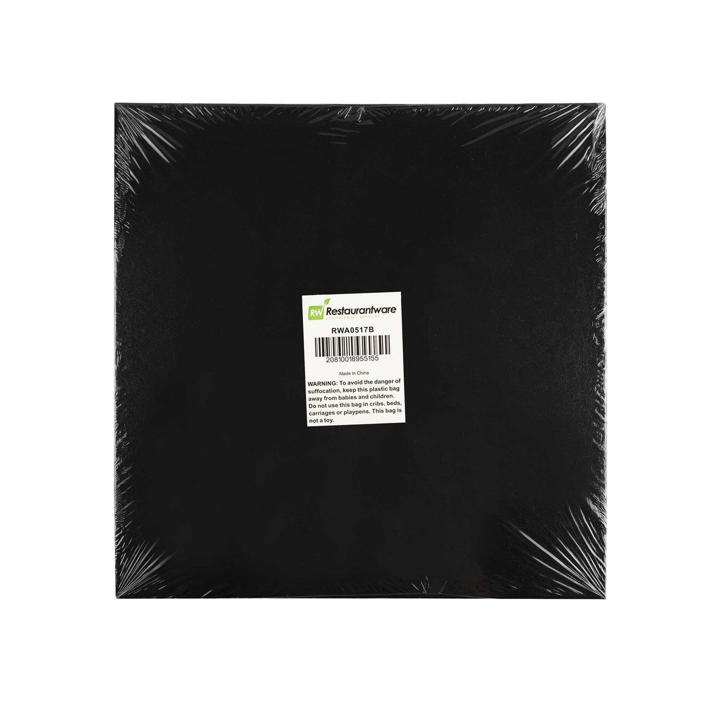 Pastry Tek Square Black Cardboard Cake Drum Board - Covered Edge - 12" x 12" x 1/2" - 1 count box