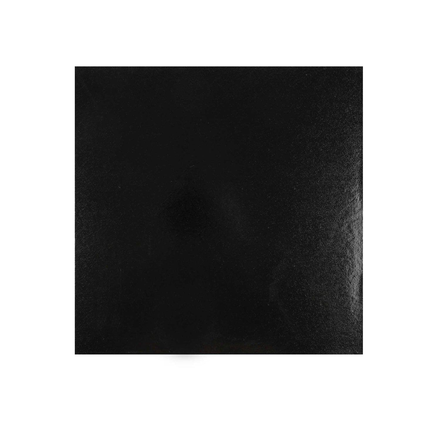 Pastry Tek Square Black Cardboard Cake Drum Board - Covered Edge - 12" x 12" x 1/2" - 1 count box