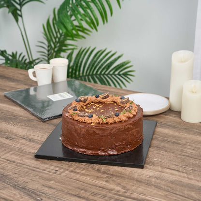 Pastry Tek Square Black Cardboard Cake Drum Board - Covered Edge - 12" x 12" x 1/2" - 1 count box