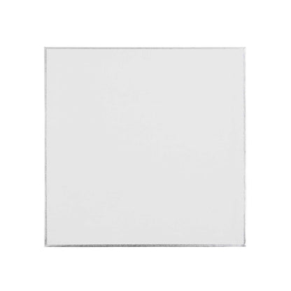 Pastry Tek Square Metallic Silver Cardboard Cake Drum Board - Covered Edge - 12" x 12" x 1/2" - 1 count box