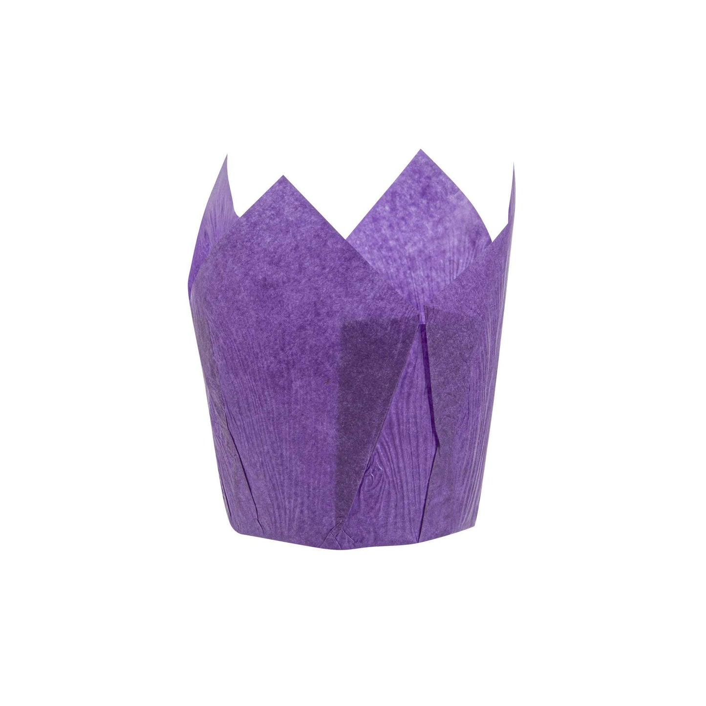 Panificio 4 oz Violet Paper Tulip Baking Cup - Greaseproof - 3 1/2" x 3 1/2" x 3 1/2" - 200 count box
