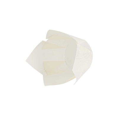 Panificio 4 oz White Paper Tulip Baking Cup - Greaseproof - 3 1/2" x 3 1/2" x 3 1/2" - 200 count box