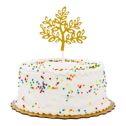 Top Cake Gold Paper Money Tree Cake Topper - Glitter - 7" x 4 1/2" - 10 count box