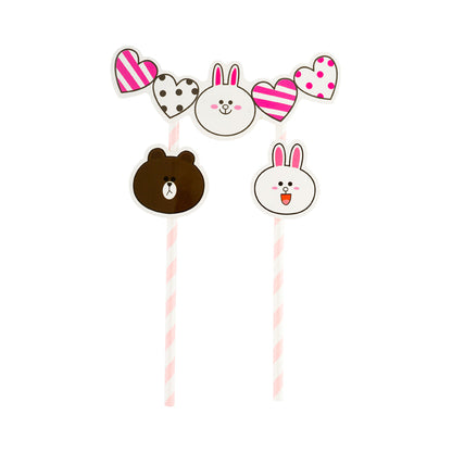 Top Cake Assorted Paper Cake Topper Kit - Bunny Hearts - 8 1/4" x 6" - 10 count box