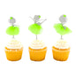 Top Cake Green Paper Ballerina Cake Topper - Glitter, Neon Green Tutu - 5" x 2 1/4" - 100 count box