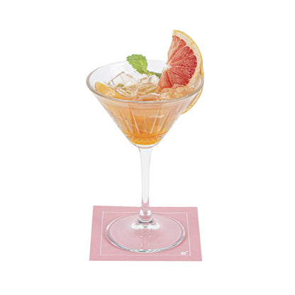 Luxenap Square Pink Cotton Cocktail Napkin - Organic, Disposable - 4 1/2" x 4 1/2" - 50 count box