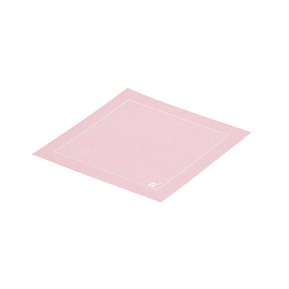 Luxenap Square Pink Cotton Cocktail Napkin - Organic, Disposable - 4 1/2" x 4 1/2" - 50 count box