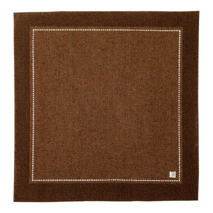 Luxenap Square Brown Cotton Cocktail Napkin - Organic, Disposable - 4 1/2" x 4 1/2" - 50 count box