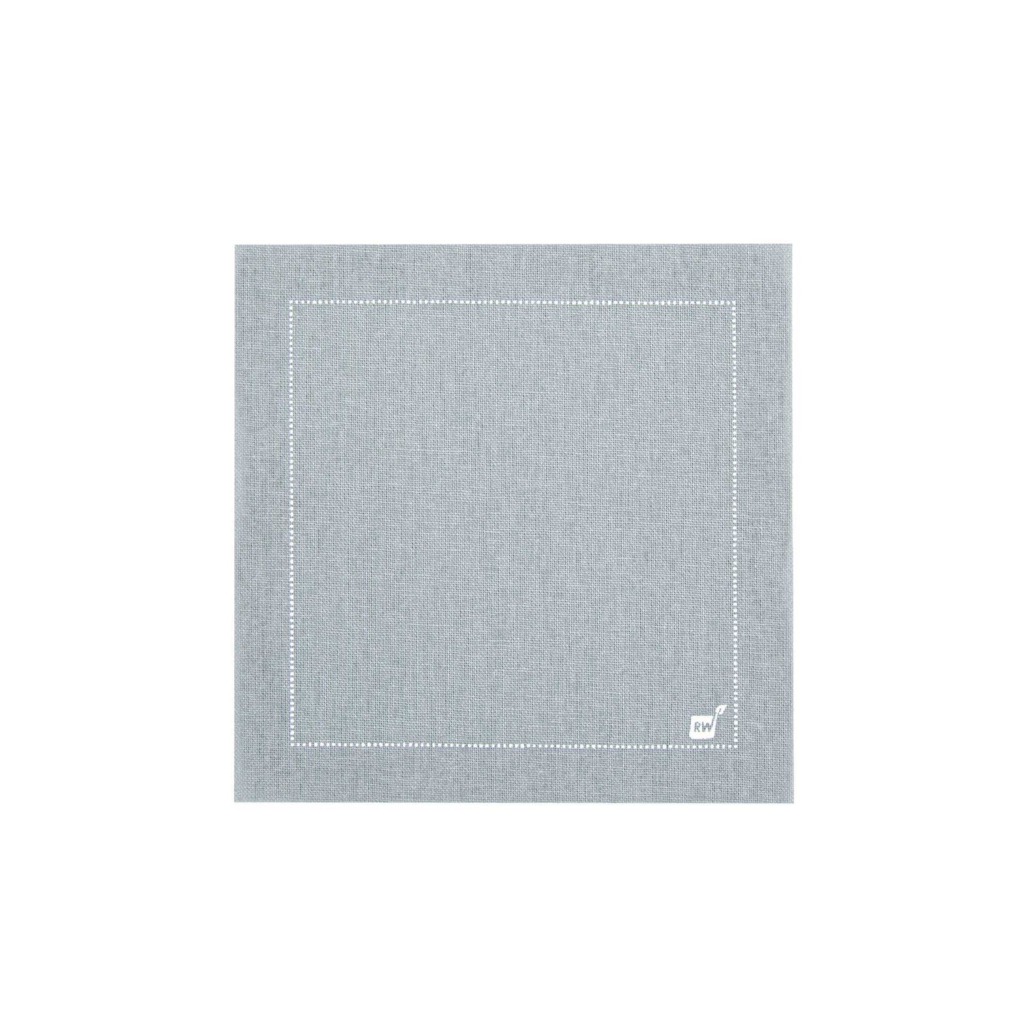 Luxenap Square Gray Cotton Cocktail Napkin - Organic, Disposable - 4 1/2" x 4 1/2" - 50 count box