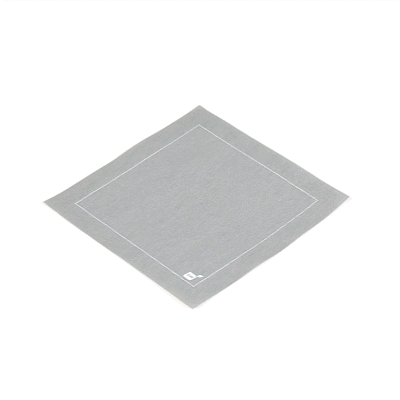 Luxenap Square Gray Cotton Cocktail Napkin - Organic, Disposable - 4 1/2" x 4 1/2" - 50 count box